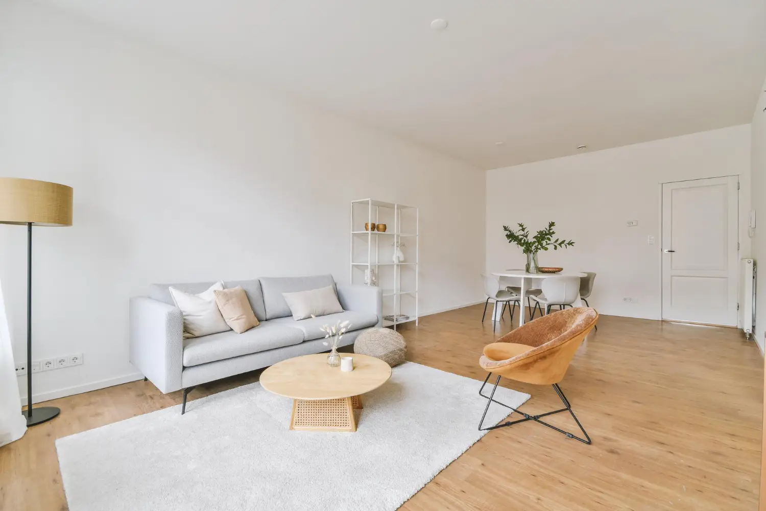 Living room with freshly painted white walls — Reno, NV — Parker’s Painting Inc.